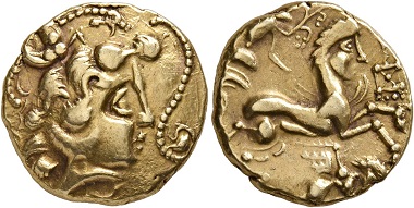 Lot 2: Celts. Veneti, 2nd cent. BC. Stater. Extremely fine. Estimate: 10,000 CHF. Hammer price: 24,000 CHF.