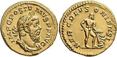 Los 341: Postumus, 260-269. Aureus, early 262, Cologne. Light marks on the highest points and with very light traces of mounting, otherwise, extremely fine. Estimate: 40,000 CHF. Hammer price: 44,000 CHF.