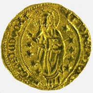 Gold ducat minted in Chios of Filippo Maria Visconti, 1421-1436. Photo credit: Princeton University Library Numismatic Collection.