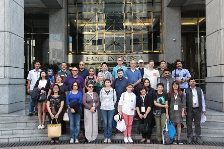 The participants at the Bank of Indonesia headquarters.
