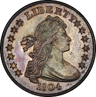 The most valuable U.S. rare coin purchased at auction in 2017 was the Dexter/Pogue 1804 Class I Draped Bust silver dollar (BB-304), PCGS Proof 65, sold by Stack’s Bowers Galleries for $3,290,000. Image courtesy of Stack's Bowers Galleries.