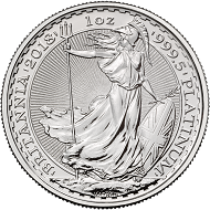 Great Britain / 100 GBP / 999.5 platinum / 31.21g / 32.69mm / Design: Philip Nathan.