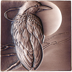 The winner of the American Medal of the Year Award was “Black Crowned Night Heron” by Heidi Wastweet, commissioned by Brookgreen Gardens.