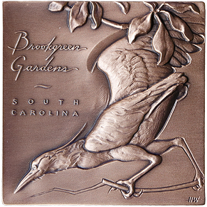 The winner of the American Medal of the Year Award was “Black Crowned Night Heron” by Heidi Wastweet, commissioned by Brookgreen Gardens.