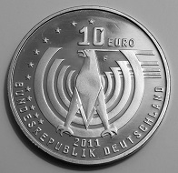 The 2011 German circulating commemorative coin “125 Years of the Automobile” without silver – a real slow-seller. Photo: Stphn / BY-CC 4.0.