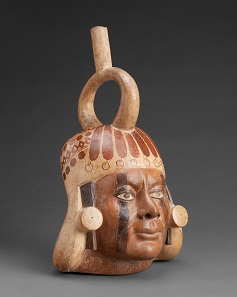 Moche portrait vessel, Peru, A.D. 400-650. Museo Larco, Lima. Photo: Juan Pablo Murrugarra Villanueva.