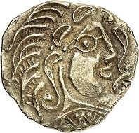 No. 1. Celts. Parisii. Gold stater. Very rare. Very fine to extremely fine. Estimate: 9,000 euros.
