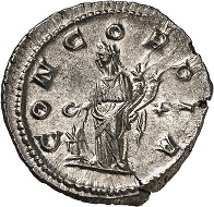 No. 167. Aquilia Severa, 2nd wife of Elagabalus. Denarius. Extremely fine. Estimate: 100 euros.