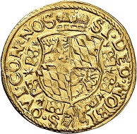 No. 1127. Bavaria. Albert V, 1550-1579. Ducat n. y. Extremely rare. Extremely fine to FDC. Estimate: 30,000 euros.