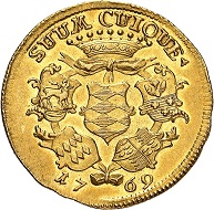 No. 1352. Löwenstein-Wertheim-Virneburg. Johann Ludwig Vollrath, 1730-1790. Ducat 1769, Wertheim. Extremely rare. Extremely fine. Estimate: 15,000 euros.