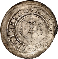 No. 1356. Mainz. Arnold of Selenhofen, 1153-1160. Bracteat, Erfurt. Extremely rare. Almost extremely fine. Estimate: 3,500 euros.