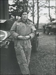 Lieutenant Colonel David Vivian Currie in an armoured reconnaissance car on November 12, 1944 in Halte, Netherlands. Photo: Dix Noonan Webb.