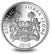 Sierra Leone / Coloured Cupro Nickel / 28.28gms / 38.60mm / Mintage: 10,000.