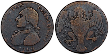 The Washington Eagle “cent” as it appeared when it was recently submitted to PCGS. Photo: Professional Coin Grading Service. www.pcgs.com