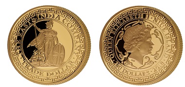Niue Islands / 250 Dollar / .9999 gold Proof / 1oz / 32mm / Mintage: 200. Photo: The East India Company Bullion Ltd.