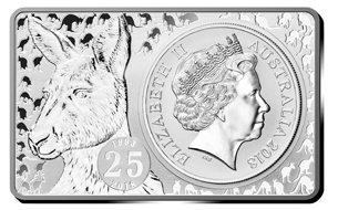 Australia / 1 Australian Dollar / 99.9 silver / coin: 1oz, bar: 2oz / coin: 40.00mm, bar: 50.00mm x 80.00mm / Mintage: 5,000.
