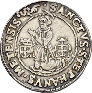 Lot 1755: France, Lorraine. Robert de Lenoncourt, Taler 1551. Estimate: 6,000 CHF / Price realized: 13,000 CHF (excl. premium).