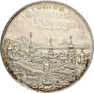 Lot 3438: Switzerland, Zug. Rifle club of Zug, medal 1827. Only approx. 150 specimens struck. Estimate: 1,500 CHF / Price realized: 1,700 CHF (excl. premium).