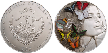 Palau / 20 Dollars / silver .999 Antique-finish / 5oz / 100mm / Mintage: 555.