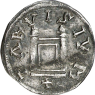 2107: CAROLINGIANS. Louis the Pious (814-840). Denarius. CNI VI, S. 229, 1 and plate XXII, 1. Depeyrot 1079 F. M./G. 452. Second-known specimen, very fine. Estimate: 10,000 EUR. Final Price: 14,000 EUR.