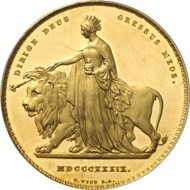 5193: GREAT BRITAIN. Victoria (1837-1901). 5 pounds, 1839,