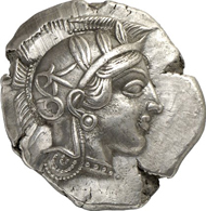 Lot 224. Greeks / Attica. ATHENS. Tetradrachm, after 449 B. C. Starr pl. 22f. Extremely fine. Estimate: 5,000 euros. End result: 12,650 euros.