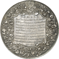 Lot 4051. Historical Medals / Netherlands. FREDERICK HENRY OF ORANGE-NASSAU, 1625-1647. Medal 1645 by J. von Loof on the capture of the city of Hulst. Extremely fine to mint state. Estimate: 6,000 euros. End result: 11,500 euros.