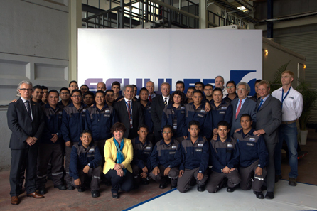 New apprentices in Mexico. Photograph: Schuler AG.