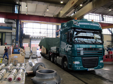 A truck can drive directly into the hall for delivery. Photograph: UK.