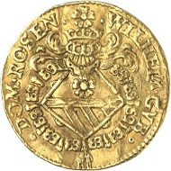 Lot 1637: Austrian Mediatized Houses. Wilhelm, 1581-1592. Ducat 1587, Reichenstein. Yield from the Reichenstein Mines. Very rare. Very fine. Estimate: 1,500 GBP. Hammer price: 9,000 GBP.