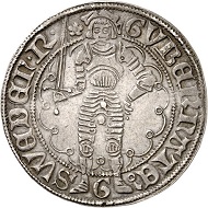 Lot 115: Sweden. Gustav Vasa. 1/2 gyllen 1523, Stockholm. Unique. Extremely fine. Estimate: 30,000,- euros. Hammer price: 55,000,- euros.