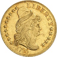 Lot 189: USA. 5 dollars 1795, Philadelphia.