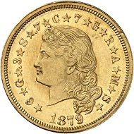 Lot 191: USA. 4 dollars 1879, Philadelphia.