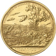 Lot 214: USA. Congressional Gold Medal for Alexander Macomb (1782-1841). Unique, of outstanding historical importance. Extremely fine to FDC. Estimate: 150,000,- euros. Hammer price: 200,000,- euros.