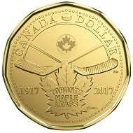 Canada / 1 Dollar / Three-ply brass finish plated steel / 6.27g / 26.5mm / Design: Susanna Blunt (obverse) and Steven Rosati (reverse) / Mintage: 50,000.