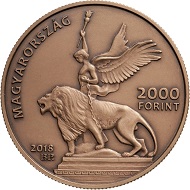 Hungary / 2,000 Forint / Cupro-Zinc / 18.4 g / 37 mm / Design: Márta Csikai / Mintage: 5.000.