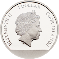 Cook Islands / 1 Dollar / silver .999 / 1/10 oz / 18mm / Mintage: 2018.