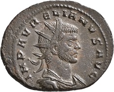 No. 1148. Aurelian, 270-275. Antoninianus. First issue. Dec. to Jan. 217. RIC online 1416 (this specimen depicted). Only two known specimens. Extremely fine. Estimate: 500 euros.