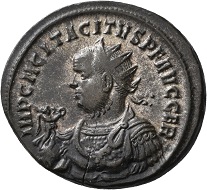 No. 1286. Tacitus, 275-276. Antoninianus, Ticinum, second issue. First half of 276. Third known specimen. Extremely fine. Estimate: 1,000 euros.
