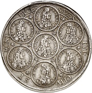 No. 5932: Saxe-Gotha. Frederick I, 1675-1680-1691. Thick double reichstaler 1691, Gotha. Unique? Very fine to extremely fine. Estimate: 25,000 euros.