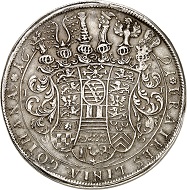 No. 5932: Saxe-Gotha. Frederick I, 1675-1680-1691. Thick double reichstaler 1691, Gotha. Unique? Very fine to extremely fine. Estimate: 25,000 euros.