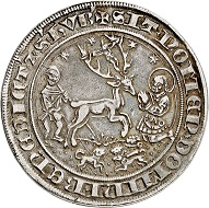 No. 5512: Jülich-Berg. John III, 1511-1539. Guldengroschen n. d., probably Mühlheim mint. Extremely rare. Very fine to extremely fine. Estimate: 60,000 euros.