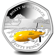 British Antarctic Territory / 50 pence / cupro nickel diamond finish / 8 g / 27.30 mm / Mintage: 6,000.