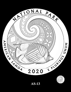 The CCAC and CFA recommendations for the design depicting the National Park of American Samoa.