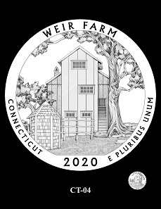 The CFA provisional recommendations for the design depicting the Weir Farm National Historic Site.