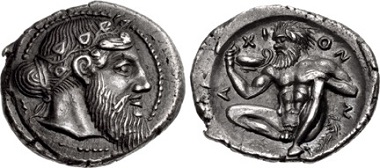 Lot 130: Sicily, Naxos. Drachm, circa 461-430 BC. From the Gasvoda Collection. Ex Arthur Löbbecke Collection. Superb EF, lovely deep cabinet tone. Among the finest examples of the type, with a choice pedigree. Estimated at $150,000.