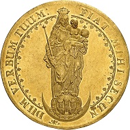 No. 131: Hamburg. Portugalöser worth 10 ducats n.d. (ca. 1645). From Vogel Collection part 3, Adolph Hess Nachf. Auction 192, Frankfurt 1928, no. 7681. Very rare. FDC. Estimate: 50,000 euros.