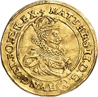 Matthias as Emperor. Ducat 1612, Vienna. From Künker auction 316 (January 31, 2019), No. 618. Price: 2,000 euros.