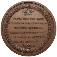 William Washington / Battle of the Cowpens. Early restrike from original dies. AE bronze medal. 1781. 45 mm.