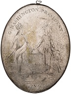 George Washington. Indian Peace Silver Medal. 1789. 137 x 106 mm.